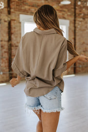 Sue Collared Oversized Blouse | S-XL