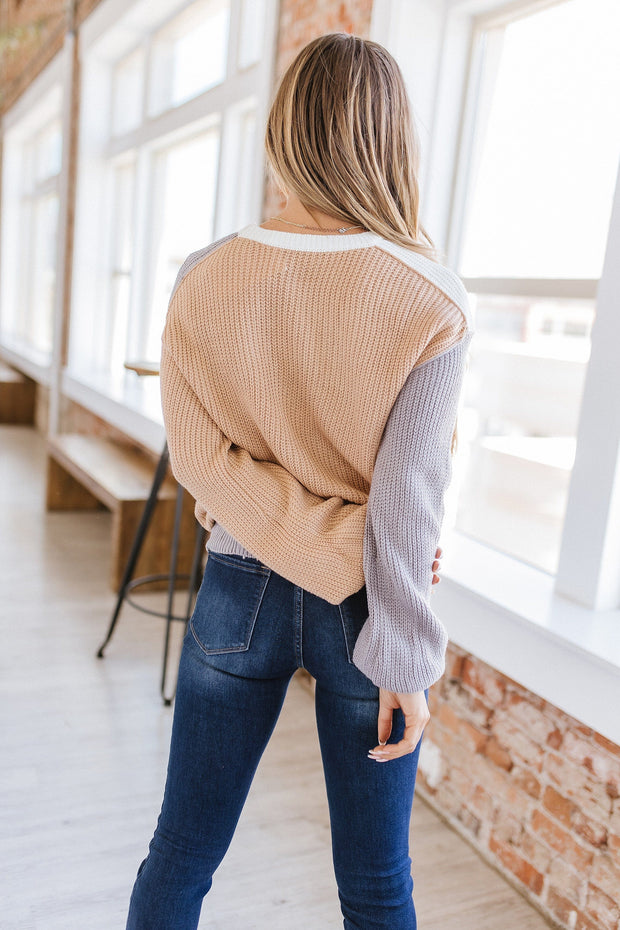 Sydney Color Block Chunky Sweater | S-XL