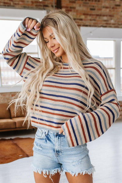 Talulah Stripe Knitted Sweater | S-XL