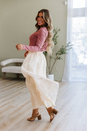 Tawny Mesh Overlay Skirt | DROPSHIP