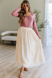 Tawny Mesh Overlay Skirt | DROPSHIP