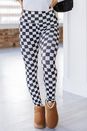 Taygon Checkered Pattern Leggings