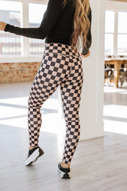 Taygon Checkered Pattern Leggings