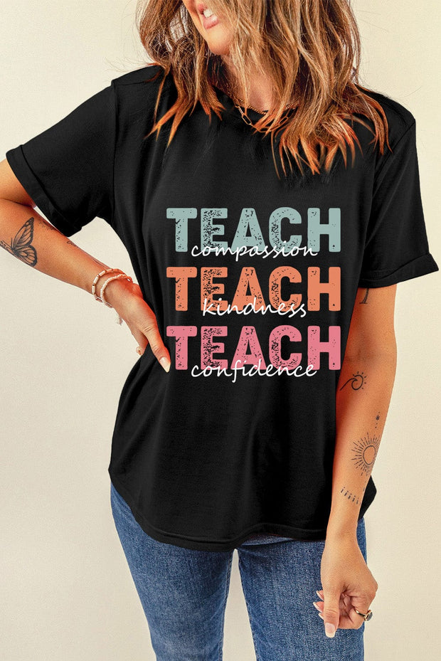 Teach Graphic Crewneck Tee