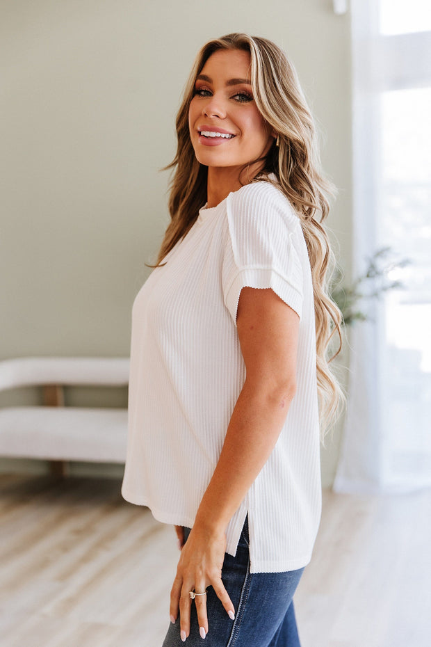 SALE - Teagan Ribbed Knit Top