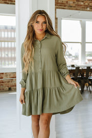 Thompson Pleated Shirt Dress | S-XL | PRE ORDER