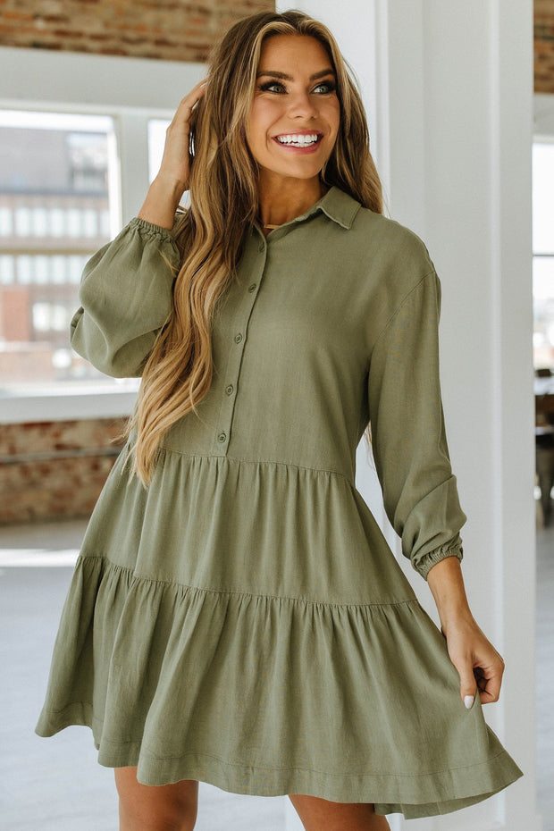 Thompson Pleated Shirt Dress | S-XL | PRE ORDER