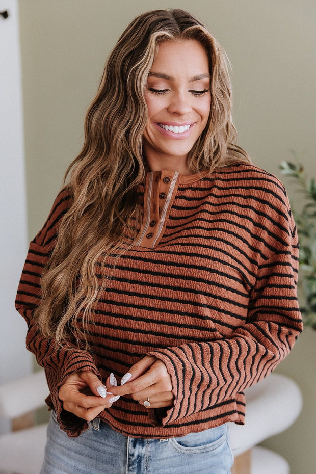 Tina Long Sleeve Henley Top