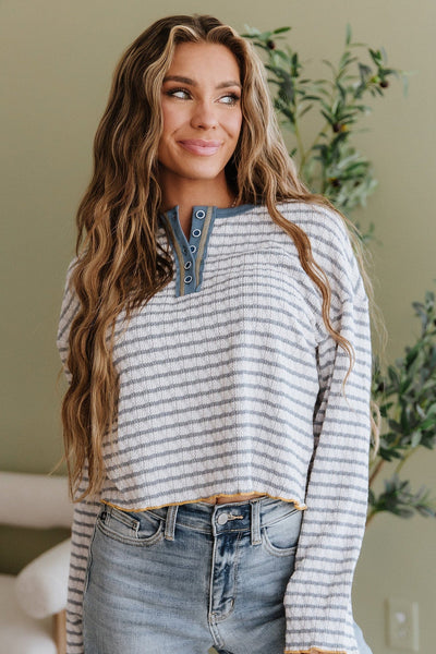 Tina Long Sleeve Henley Top