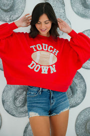 SALE - Touch Down Graphic Pullover Sweatshirt | Size Small