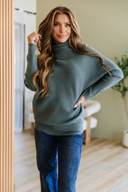 Trevin Dolman Sleeve Mock Neck Sweater