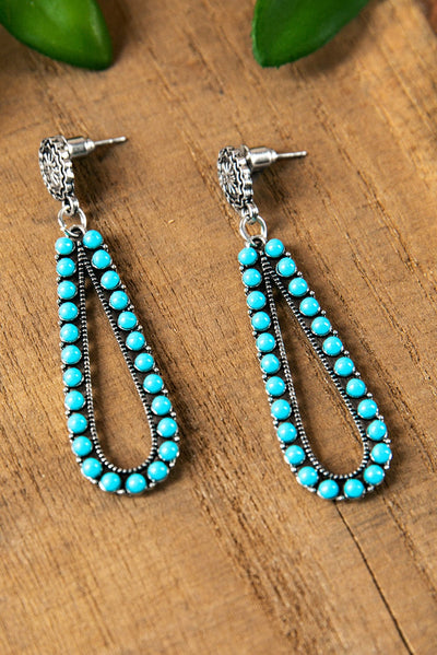 Turquoise Stud Drop Earrings | Pre Order 3/6