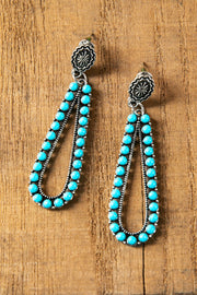 Turquoise Stud Drop Earrings | Pre Order 3/6