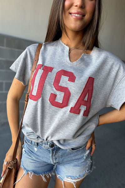 SALE - USA Lettering Graphic Tee | S-XL