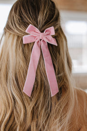 Velvet Bow Knot French Hair Clip