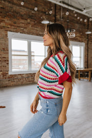 Vera Short Sleeve Knit Sweater