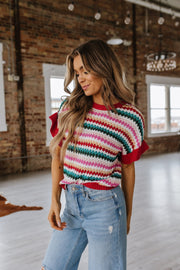 Vera Short Sleeve Knit Sweater | S-XL