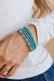 Vintage Turquoise Beaded Bracelet Set