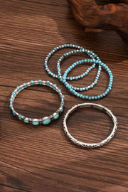 Vintage Turquoise Beaded Bracelet Set