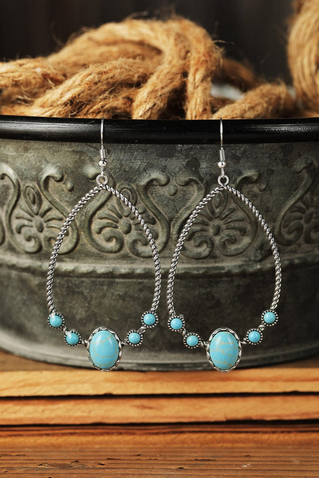 Vintage Turquoise Hook Earrings