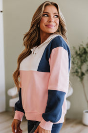 Vivienne Colorblock Henley Sweatshirt