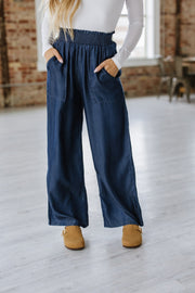 Walsh Smocked High Waist Wide Leg Jeans | S-XL