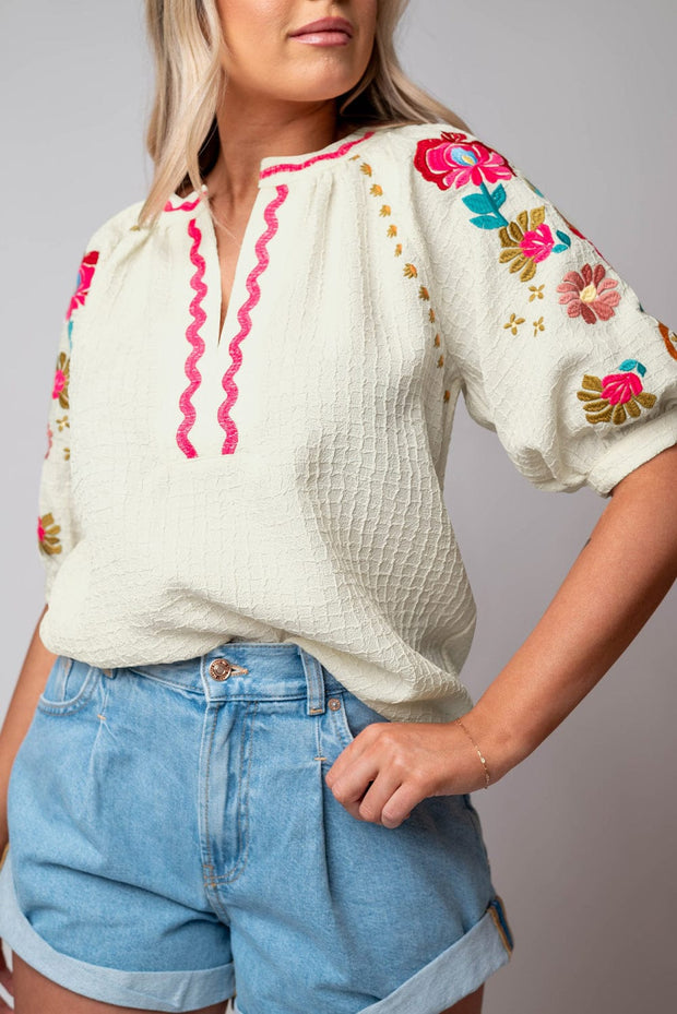 SALE - Waverly Embroidered Blouse | Size Small