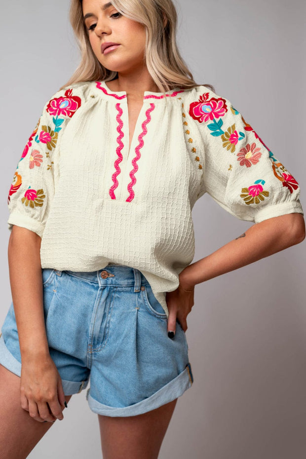 SALE - Waverly Embroidered Blouse | Size Small