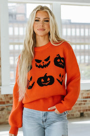 SALE - Jack-O-Lantern Sweater | Size Small