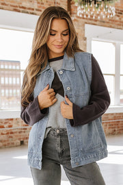 Mayci Loose Denim Vest