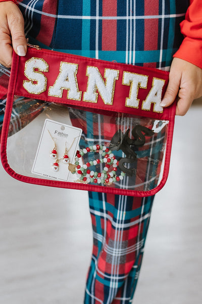 SANTA Clear Makeup Bag | Pre Order