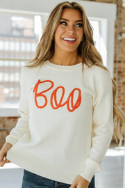 Halloween Boo Drop Shoulder Sweater | S-2XL | PRE ORDER