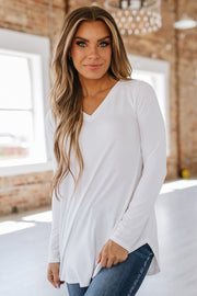 Long Sleeve V-Neck Swing Tunic | S-2XL