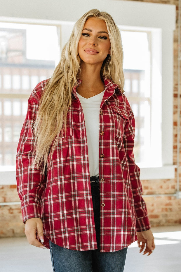 Rylan Oversized Flannel Top | S-XL