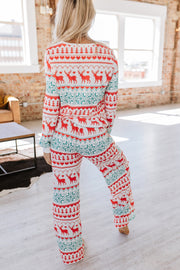 White Nordic Christmas Pajama Set | S-XL