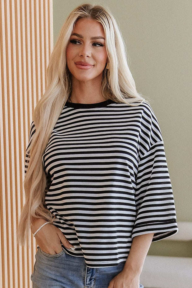 Wrenlee Striped Tie Back Top | DROPSHIP
