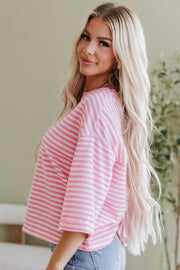 Wrenlee Striped Tie Back Top | DROPSHIP