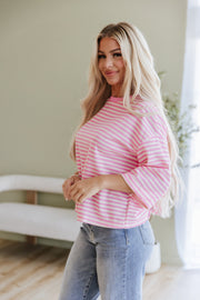 Wrenlee Striped Tie Back Top