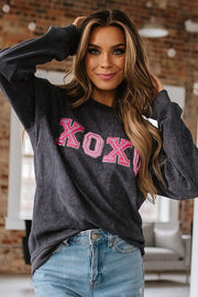 XOXO Cord Oversized Sweatshirt | S-2XL