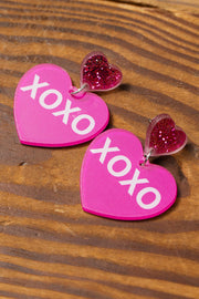 SALE - XOXO Heart Shape Earrings