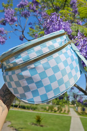 Zadie Checkered Print Large Crossbody Bag | DROPSHIP