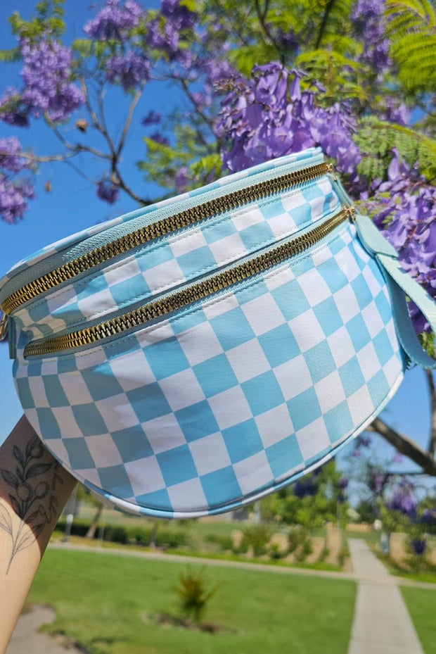 Zadie Checkered Print Large Crossbody Bag | DROPSHIP