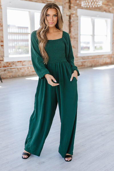 SALE - Zendaya Smocked Wide Leg Jumpsuit | XS-XL