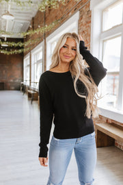 SALE - Zoie Ribbed Dolman Sweater | Size Medium