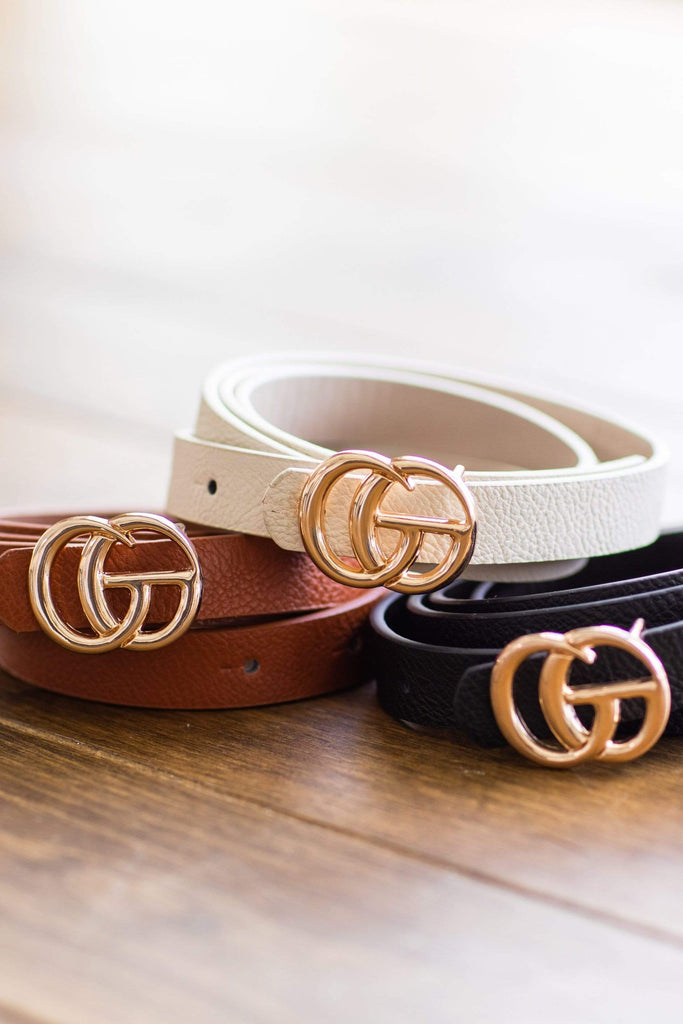 Gucci Double G Logo Leather Belt S