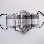 Adjustable Face Mask w/ Filter Pocket Liam & Company Accessories White Plaid