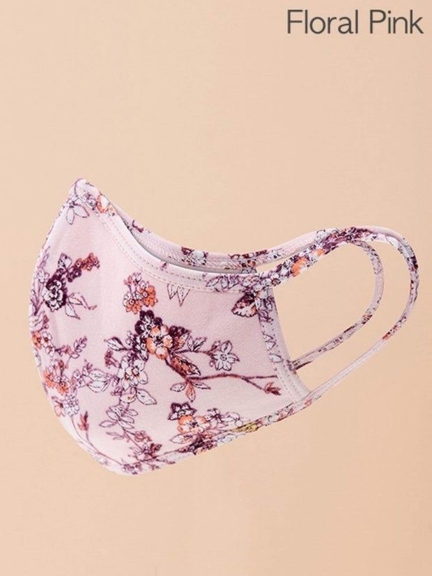 Cloth Face Masks Liam & Company Accessories One SIze / Floral Pink