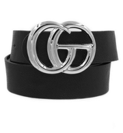Fashion Belts Liam & Company Belt One Size 24-32" Waist / Black w/ Silver