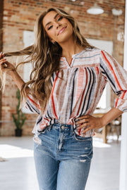 Madison Striped Top S-XL
