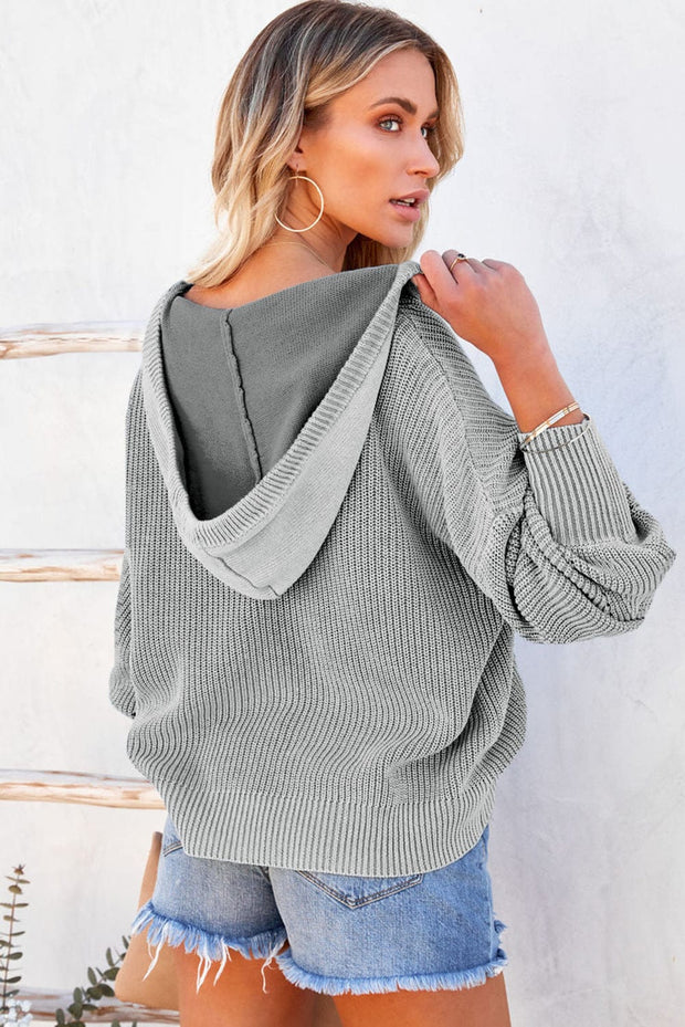 Nina Henley Hooded Sweater | S-2XL